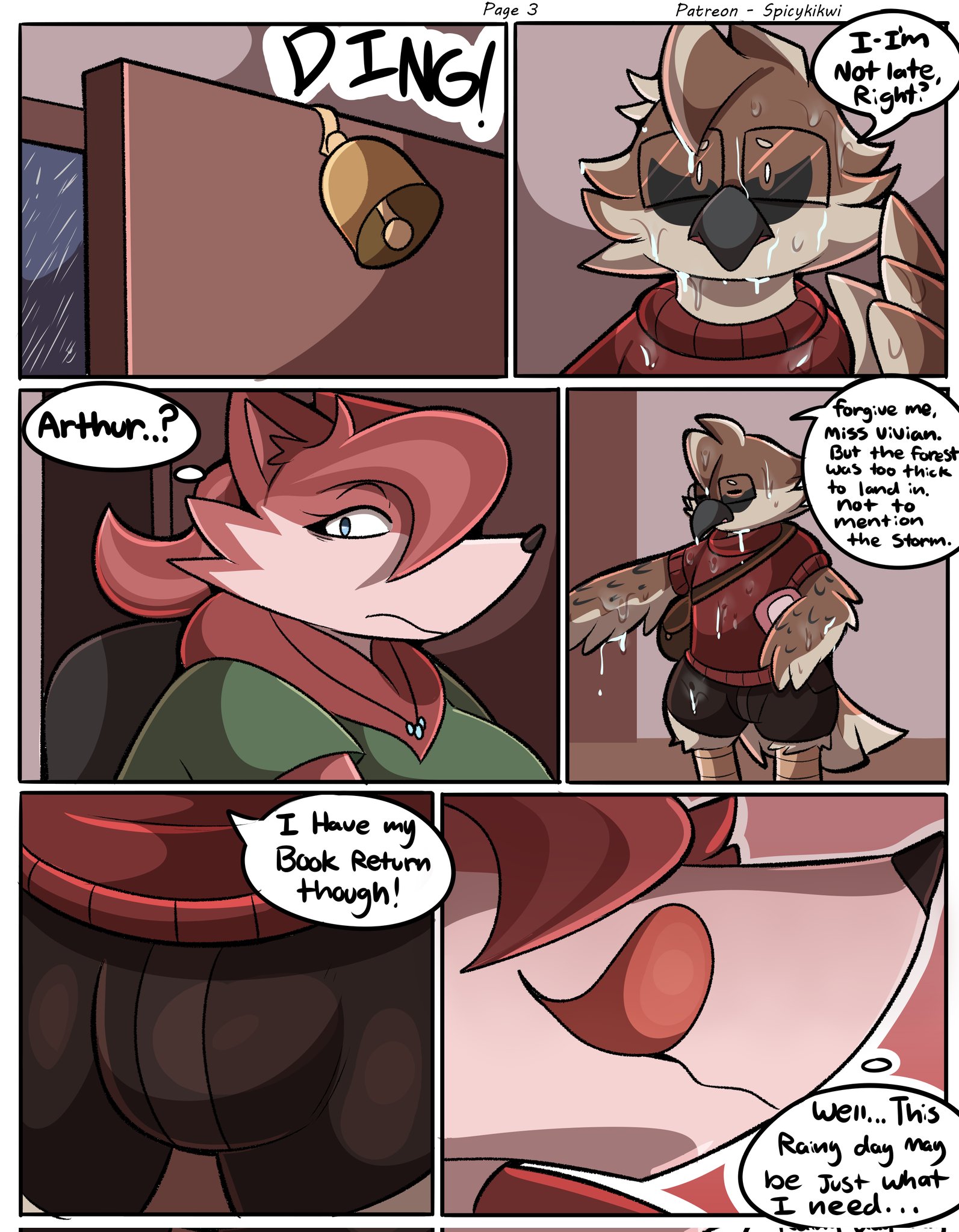 A Night Overdue by spicykiwi - page 4 of 11 - Furry Comics, Straight