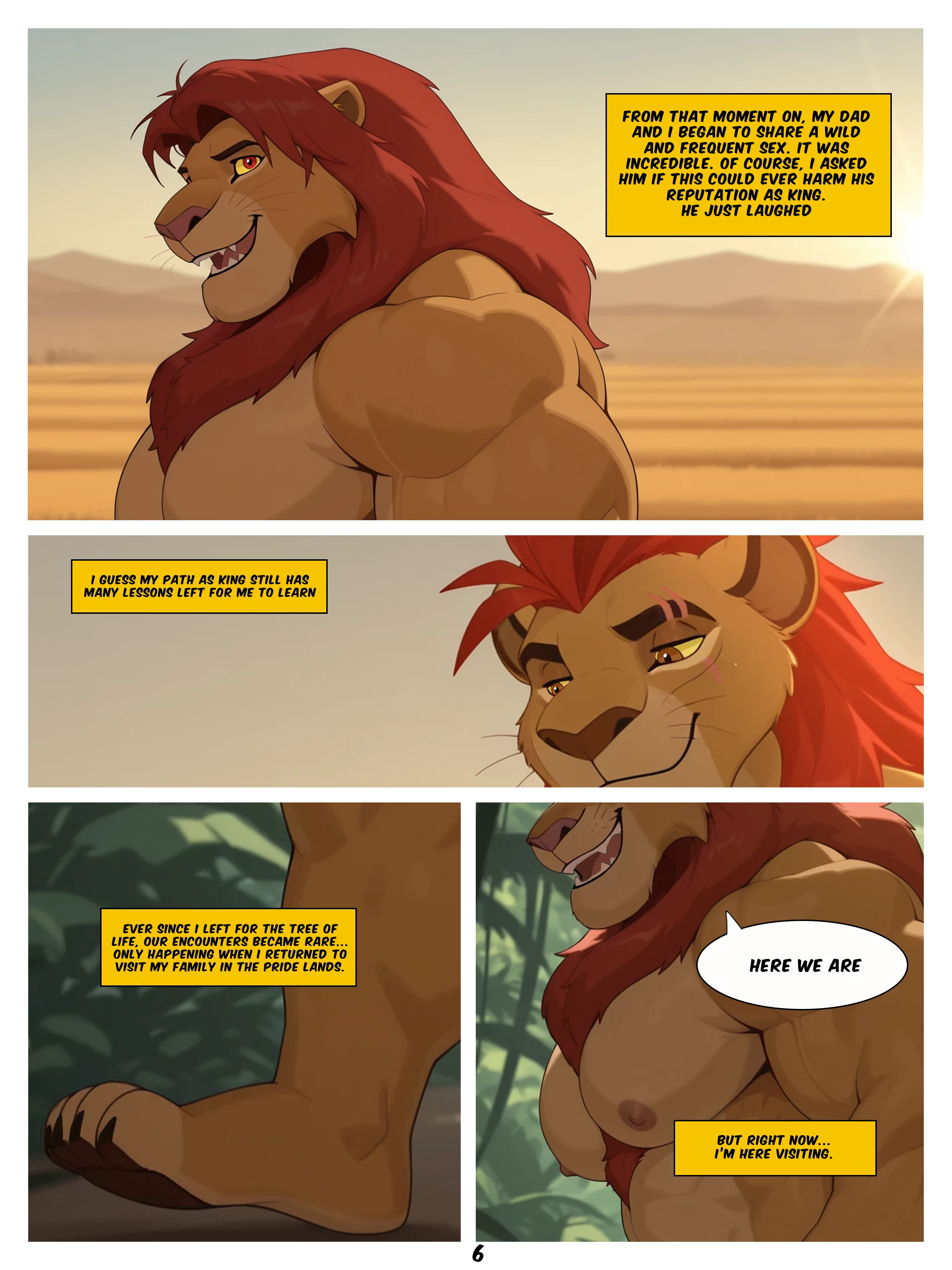 A Real King by Raygar Wolf (AI) - page 7 of 22 - Furry Comics, Gay, AI Generated