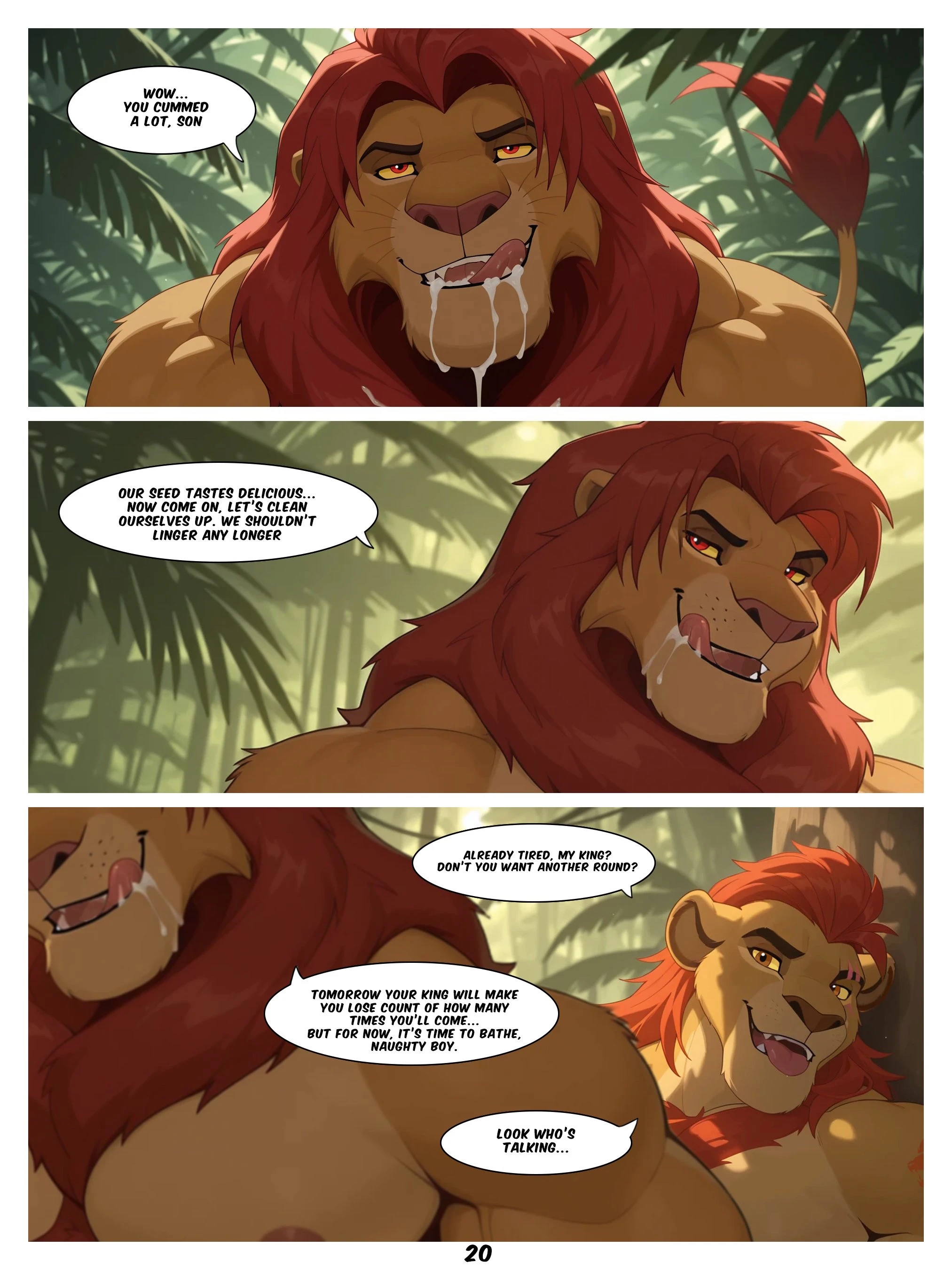 A Real King by Raygar Wolf (AI) - page 21 of 22 - Furry Comics, Gay, AI Generated
