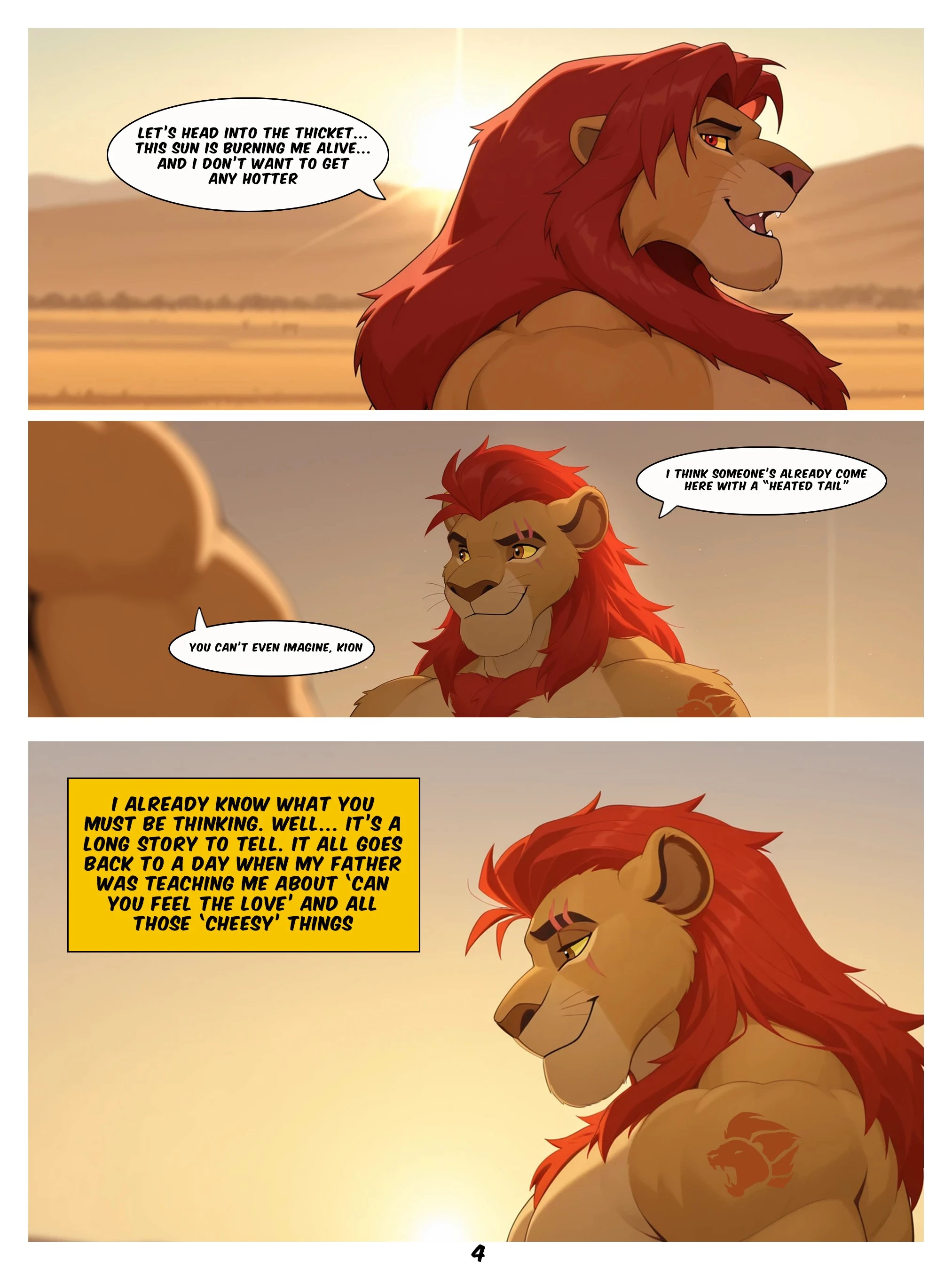 A Real King by Raygar Wolf (AI) - page 5 of 22 - Furry Comics, Gay, AI Generated