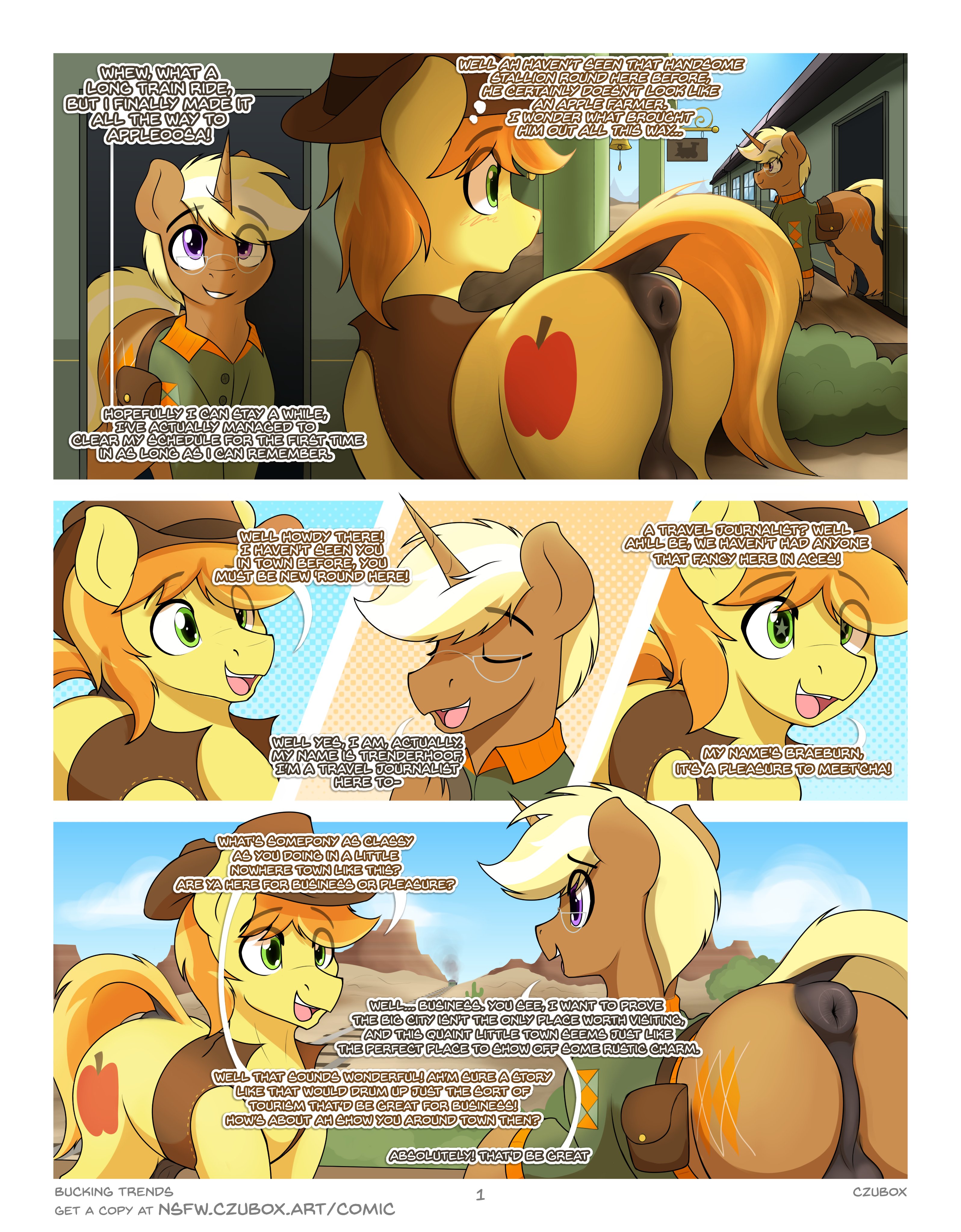 Bucking Trends by czu - page 1 of 9 - Furry Comics, Parody: My Little Pony, Gay