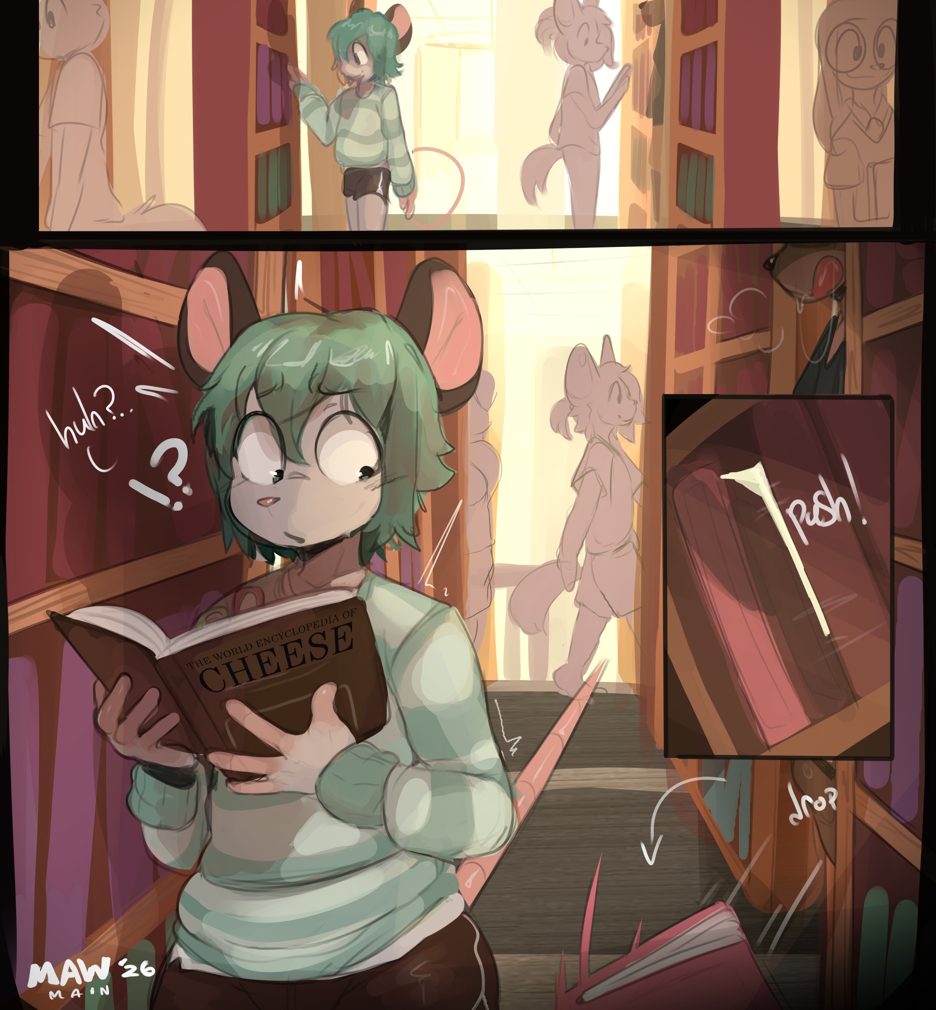 Kayden's big surprise at the library..🐭📘