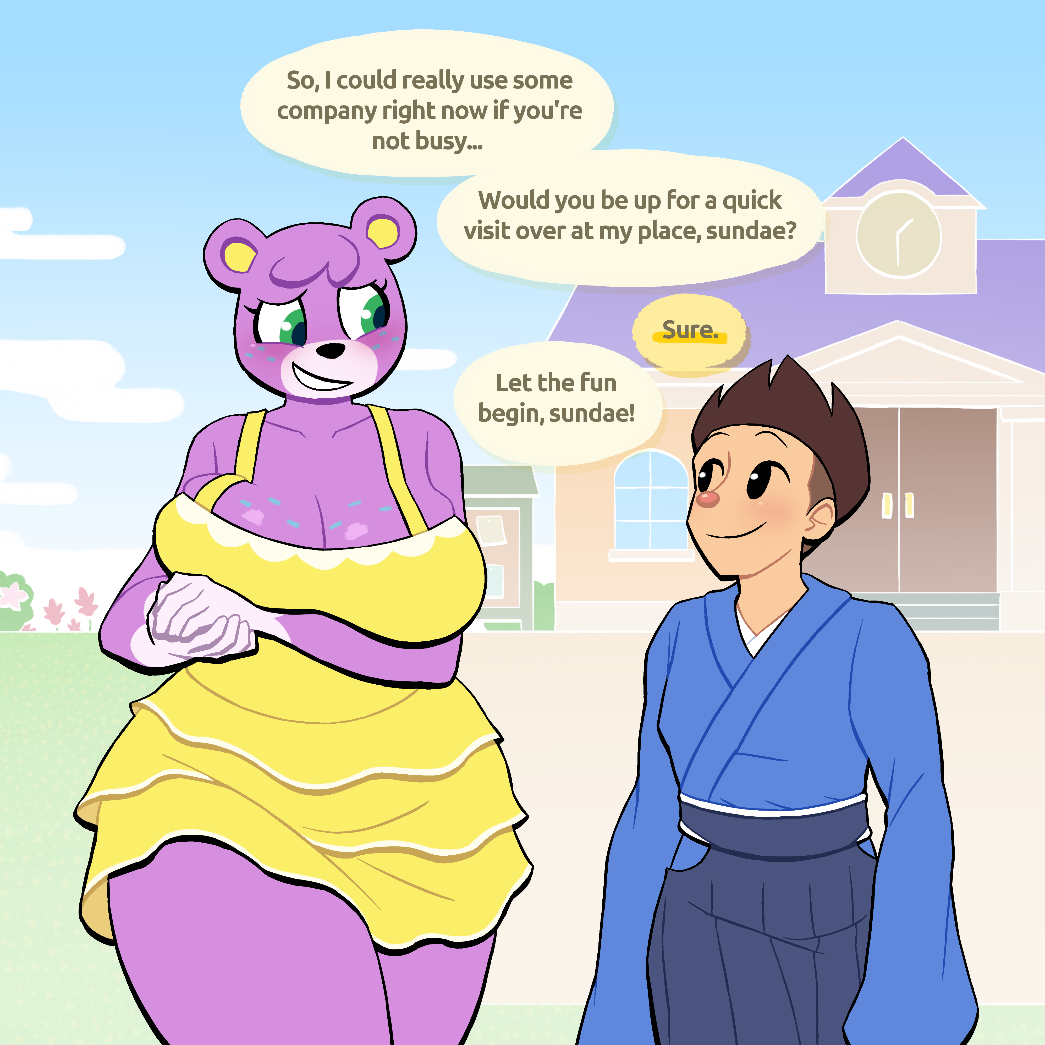 Megan and Villager