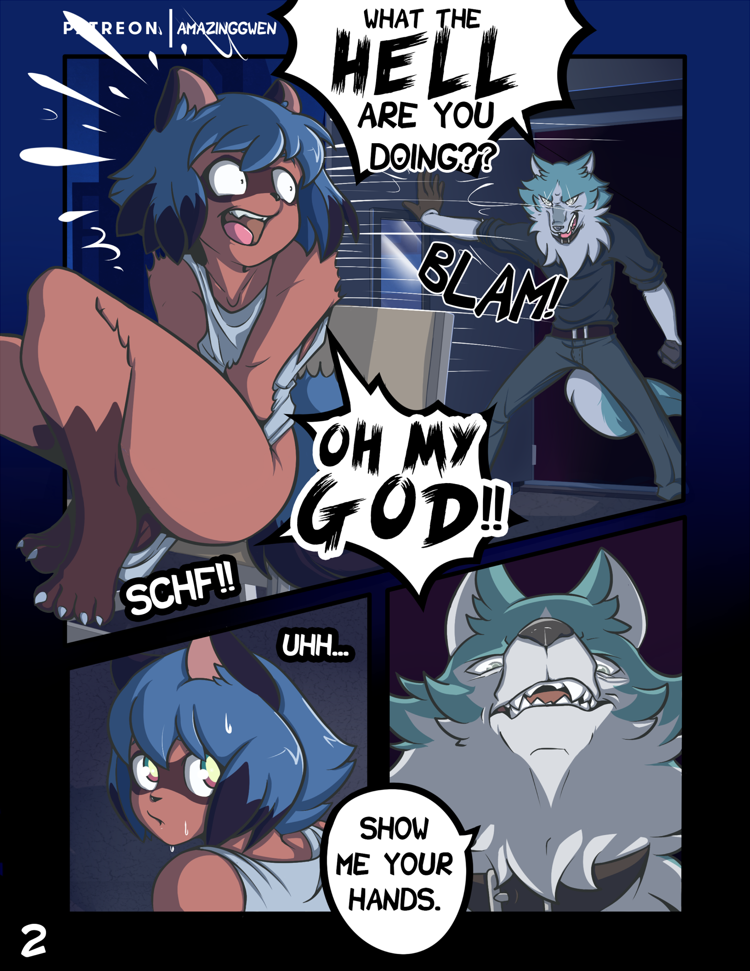 Nightlife in Animacity 1 by Amazinggwen - page 2 of 28 - Furry Comics, Straight, Parody: BNA: Brand New Animal