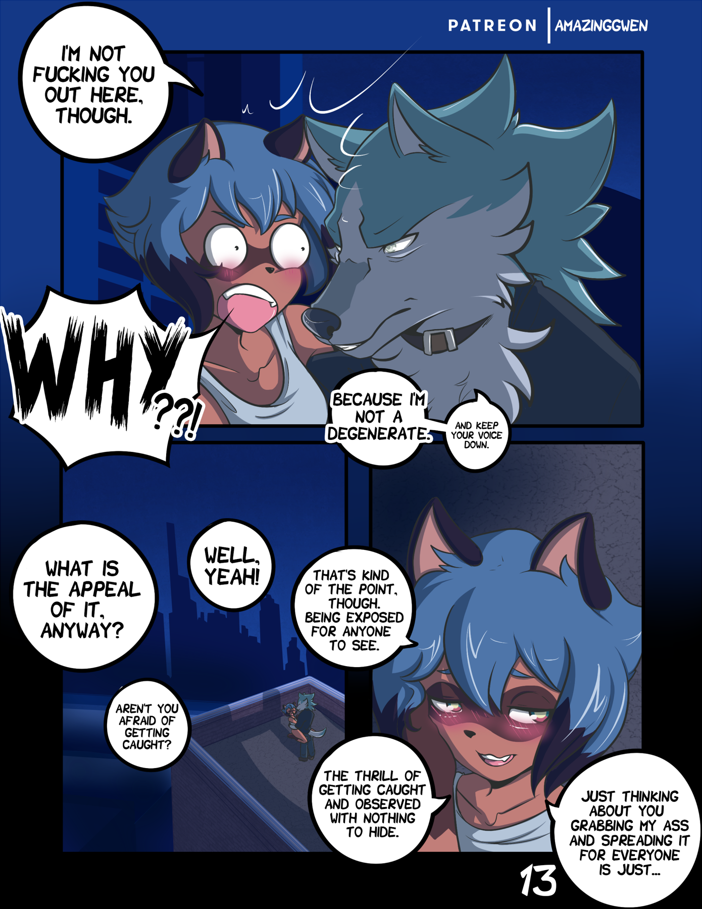Nightlife in Animacity 1 by Amazinggwen - page 12 of 28 - Furry Comics, Straight, Parody: BNA: Brand New Animal
