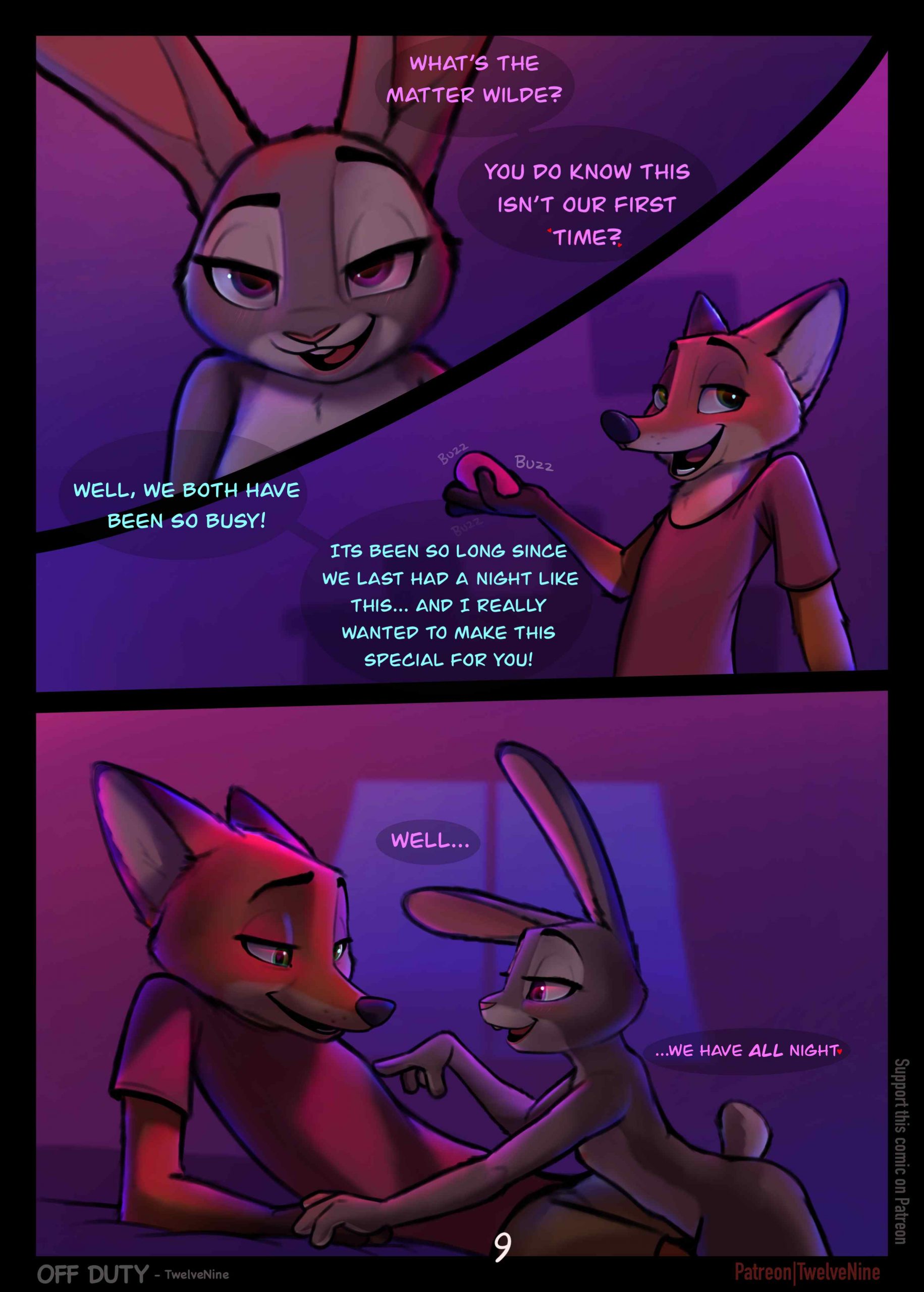 Off Duty by 12-9 - page 10 of 21 - Furry Comics, Parody: Zootopia, Straight