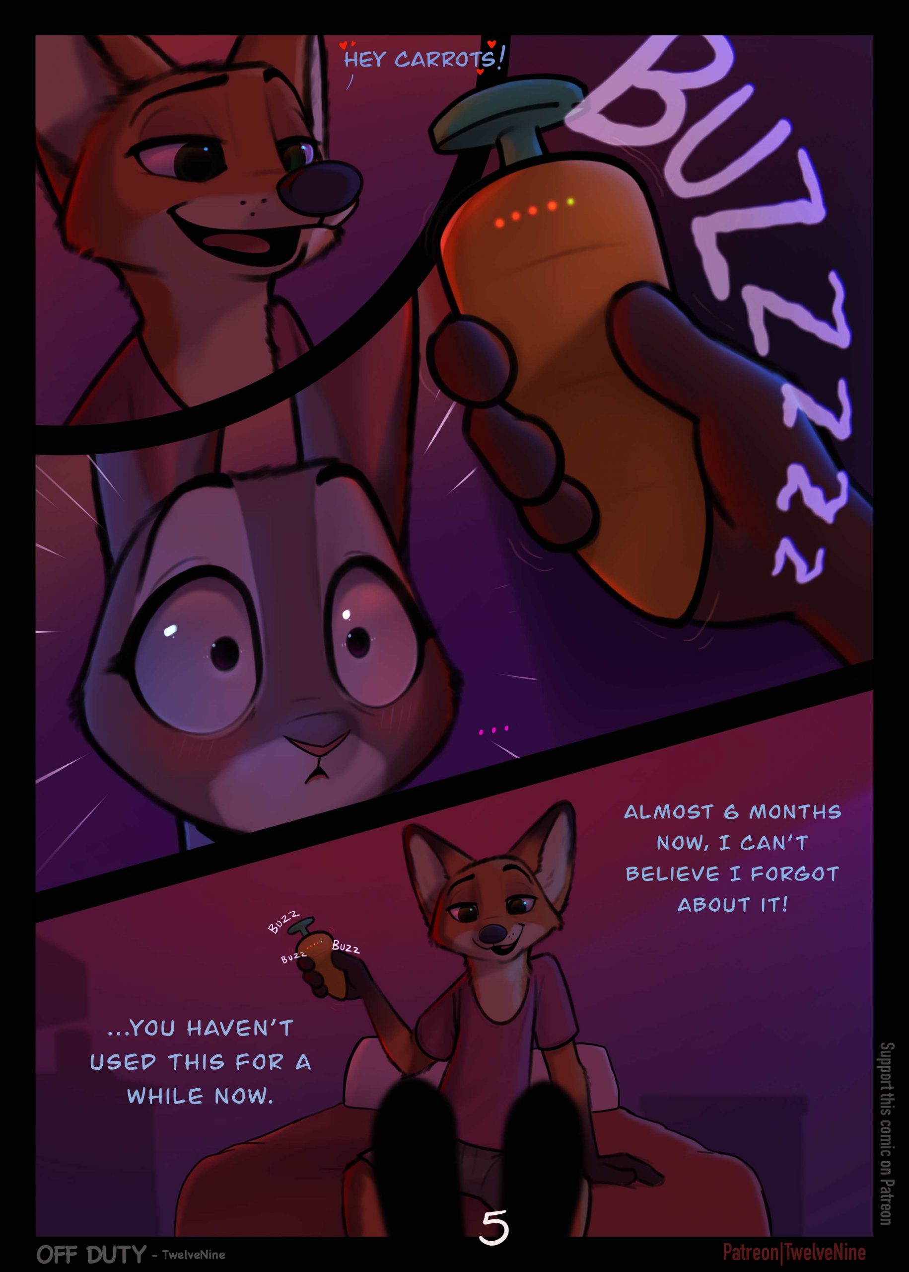 Off Duty by 12-9 - page 6 of 21 - Furry Comics, Parody: Zootopia, Straight