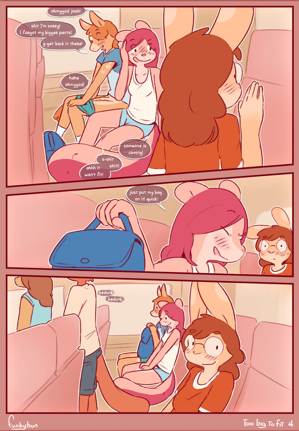 Too Big To Fit by funkybun - page 4 of 11 - Furry Comics, Straight