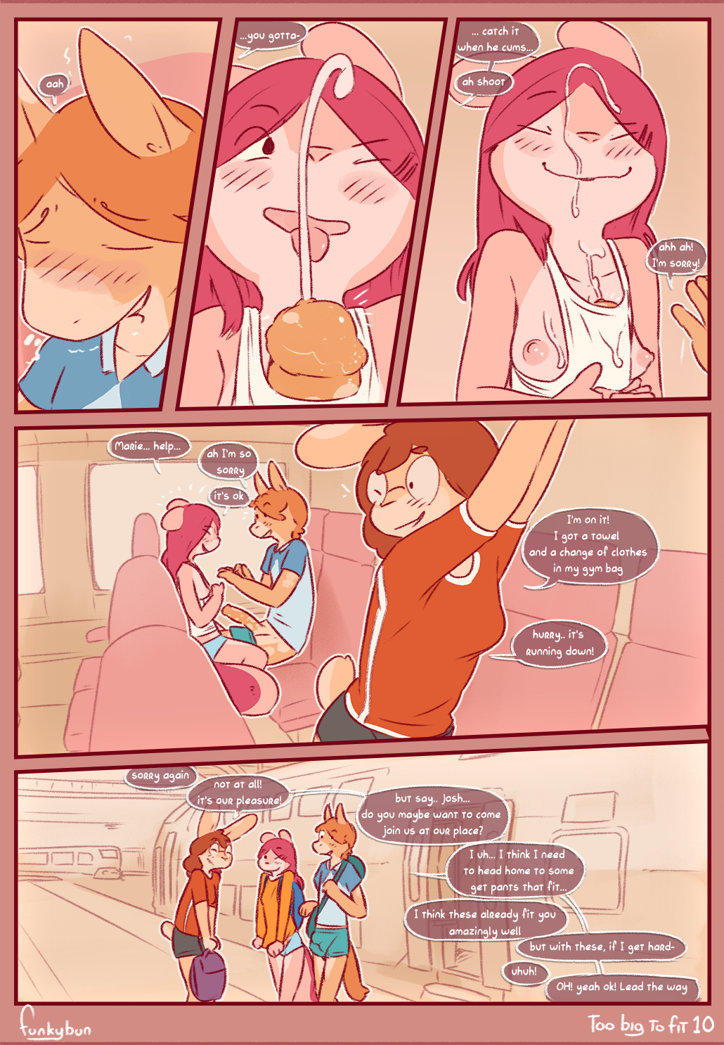 Too Big To Fit by funkybun - page 10 of 11 - Furry Comics, Straight
